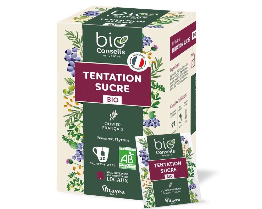 Infusion Tentation sucre - bio Conseils - 20 sachets