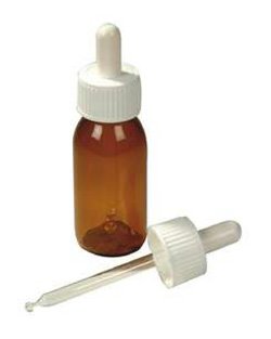 Flacon vide en verre brun, 60&nbsp;ml