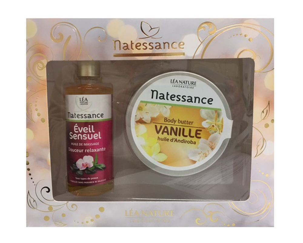 Coffret cadeau corps - Huile de massage + Body butter ...