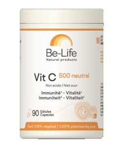Vit C 500 neutral - DLUO 08/2026, 90&nbsp;gélules