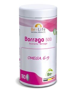 Borrago 500 (huile de bourrache) BIO, 180 capsules