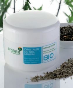 Cristaux de sel marin - Argile verte - Parfum thé  BIO, 260 g