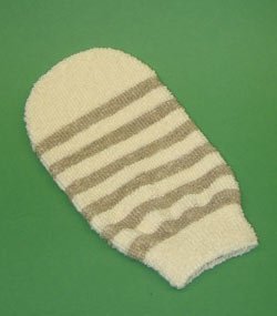 Gant de massage coton - lin bio (#411) BIO, pièce