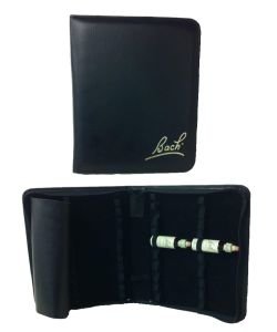 Black leather case for flower essences, scratched Bach, part