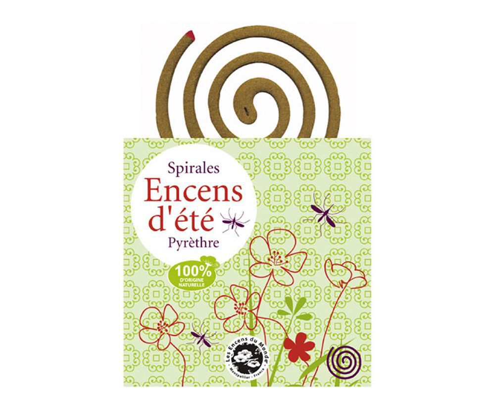 3 Spirales Encens Citronnelle + Support Inox – Anti-moustique Extérieur - Anti-insecte