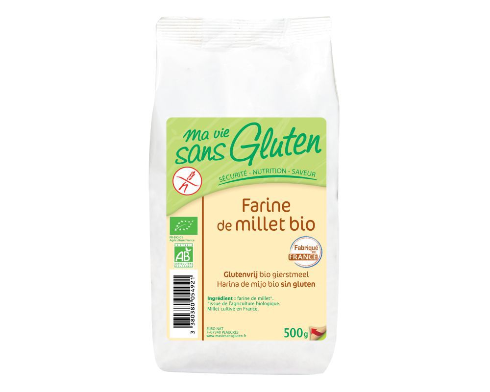 Farine de millet bio (500g) Ma Vie Sans Gluten
