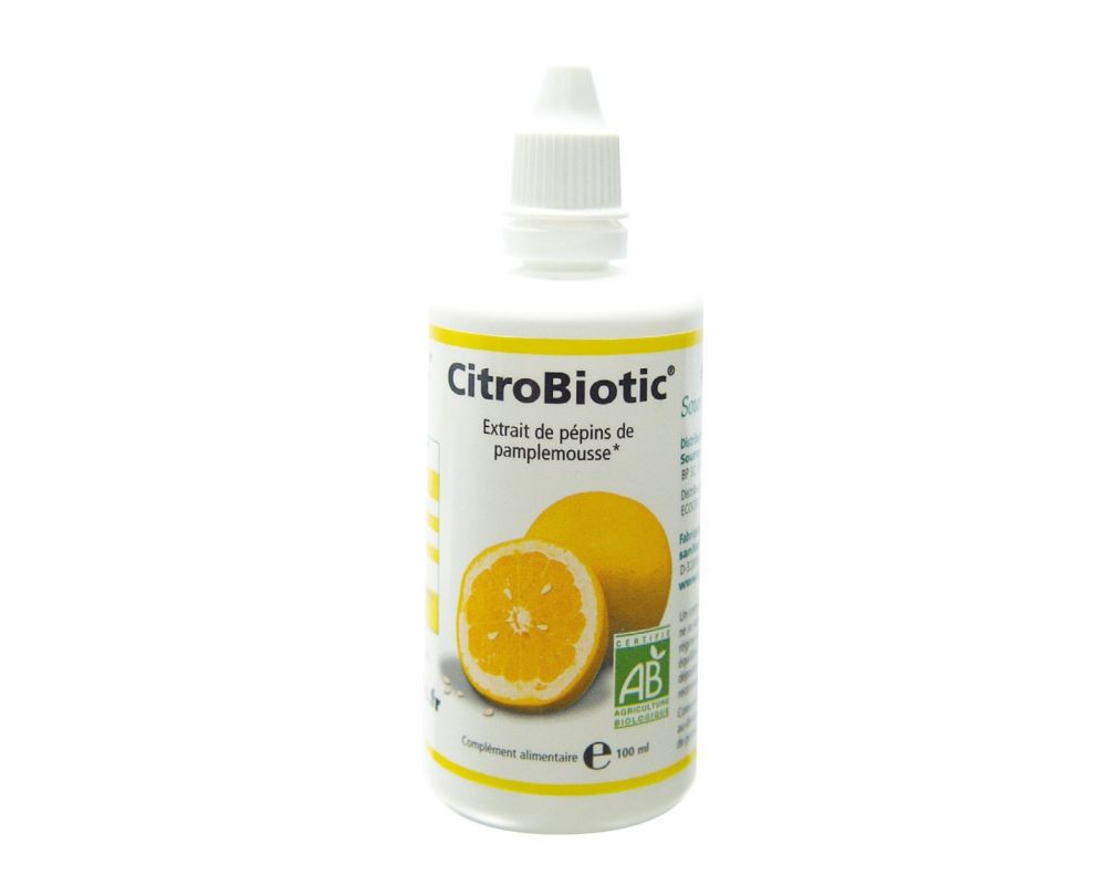 Citrobiotic Extrait De Pépin De Pamplemousse Liquide Bio 100 Ml