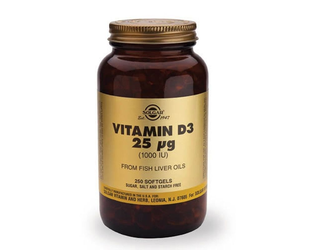 Vitamine D3 25 µg (1000 UI) - Solgar - 250 softgels
