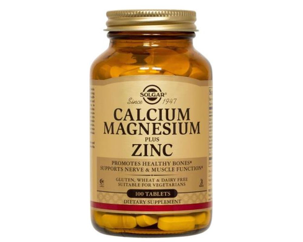 Calcium Magnésium plus Zinc Solgar 100 comprimés