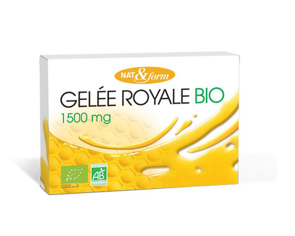 Gelée Royale Bio 1500 mg Nat & Form 20 ampoules