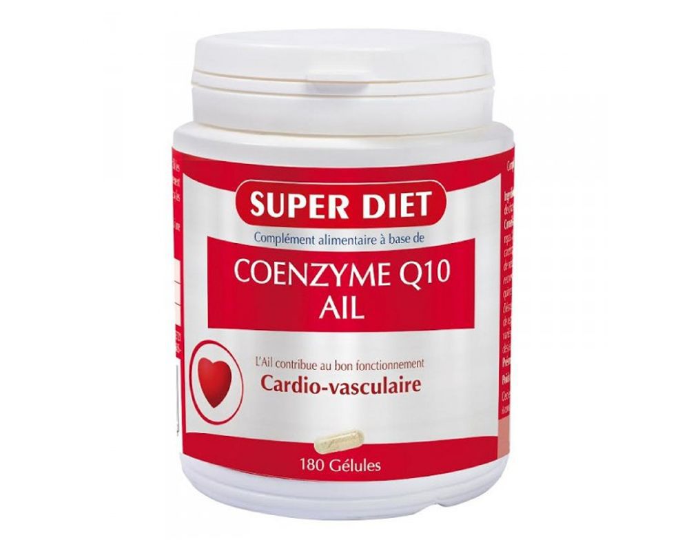 CoEnzyme Q10 + Ail Super Diet 180 capsules Cardiovasculaire