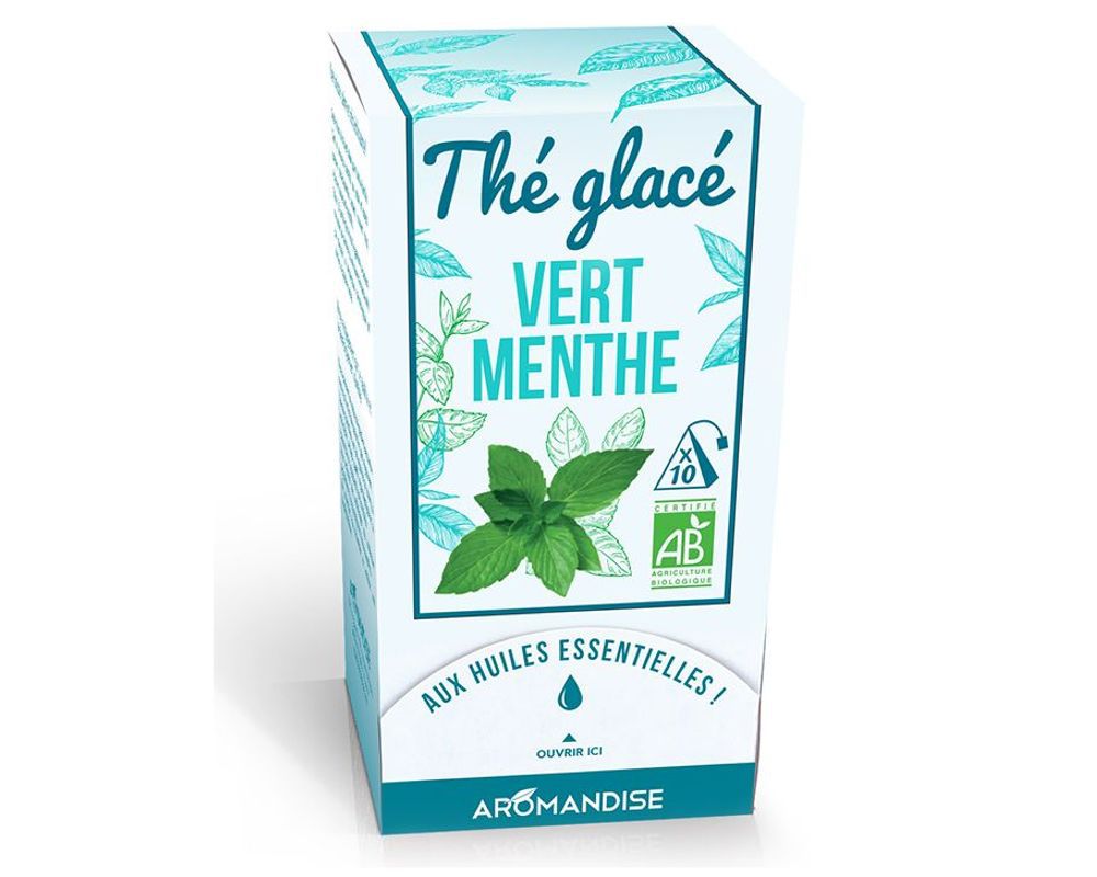 Thé Vert Menthe - Thé glacé bio - Aromandise - 10 sachets
