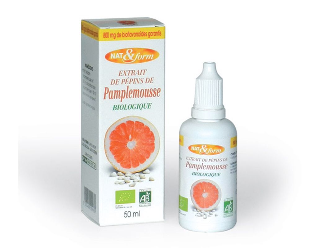Extrait de pépin de pamplemousse Bio Nat & Form 50 ml Extrait de pépin de pamplemousse Bio Nat & Form 50 ml