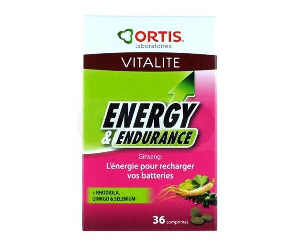 Energy & Endurance 36 comprimés Laboratoires Ortis