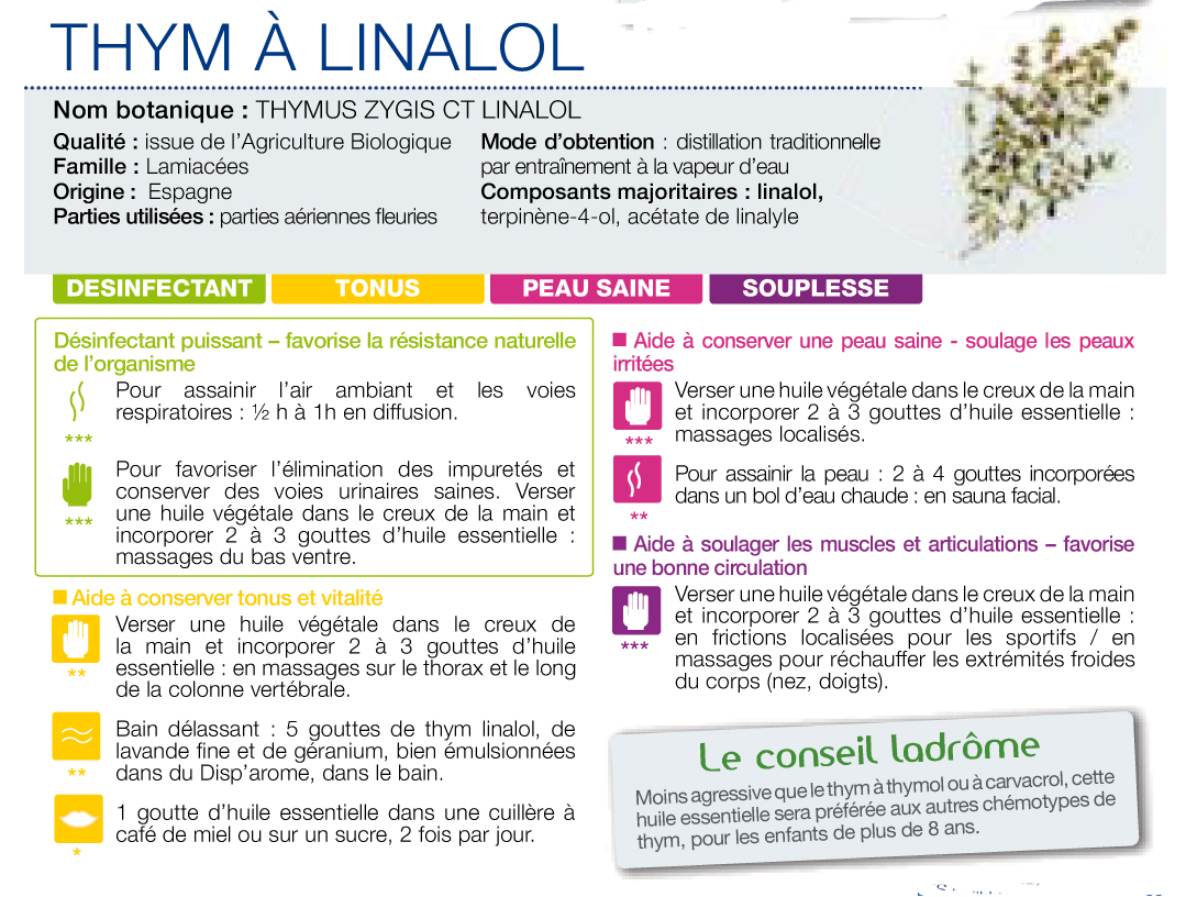 HE thyme linalool