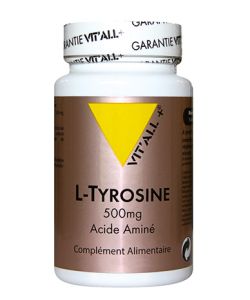 L-Tyrosine 500mg - Gélules Pour Concentration, Clarté Mentale & Énergie - 30/60/120 Comprimés - Marque Didacat