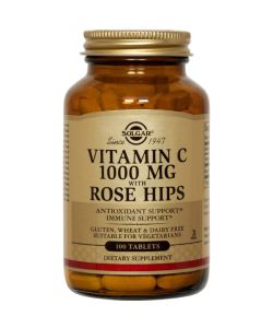 Vitamin C 1000mg with Rosehip (Rose Hips) - Solgar - 100 cp.